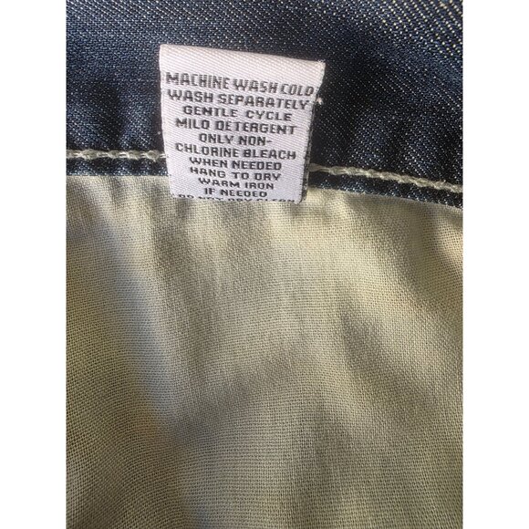 Marc Ecko Cut & Sew Jeans Mens Sz 34x33 Straight Leg Fleur Pocket Y2K Denim - Picture 10 of 12